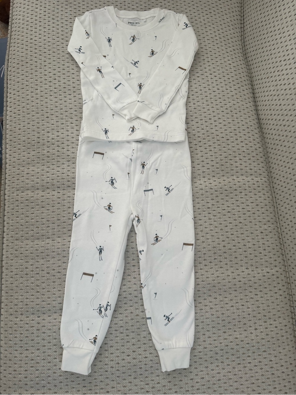 Petit Lem White pajamas 24 months